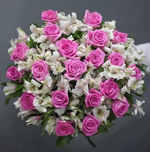 РОЗЫ Букет Зефирный