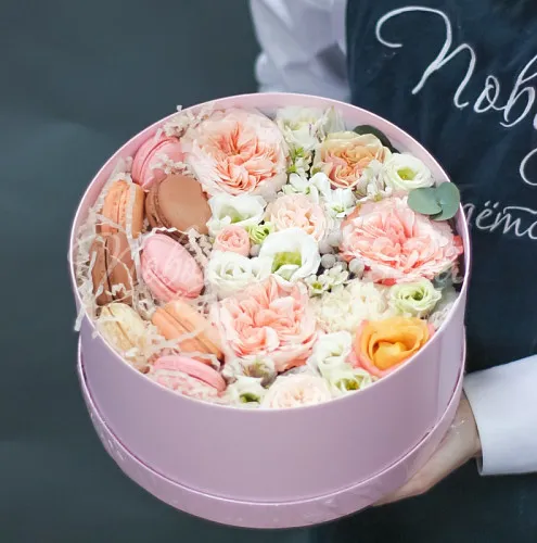 Коробки с макарун Корзина Кофе с молоком