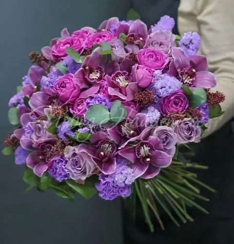 Букет с ОРХИДЕЯМИ Букет Лиловый закат