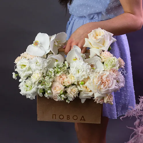 Цветы в деревянных ящиках Корзина Затерянный рай