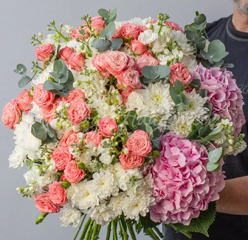 Букеты с ГОРТЕНЗИЯМИ Букет Сумеречная нега
