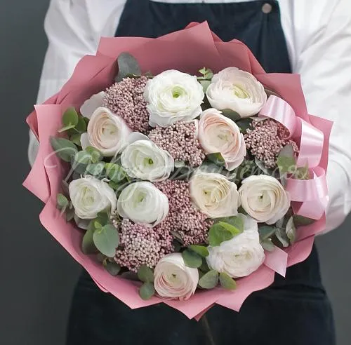 Букеты с РАНУНКУЛЮСАМИ Букет Эдельвейс