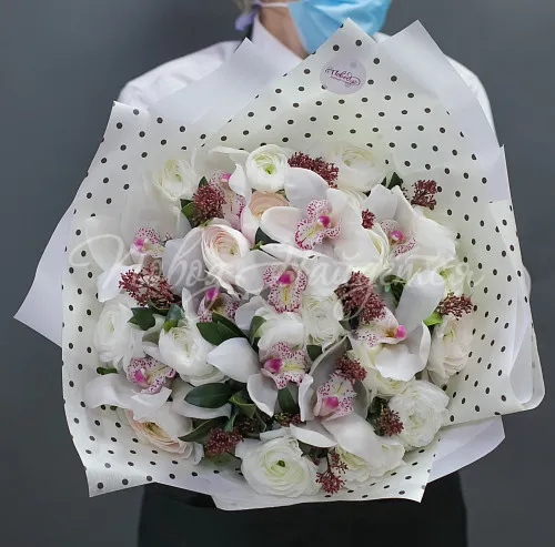 Букеты с РАНУНКУЛЮСАМИ Букет Зимний сад