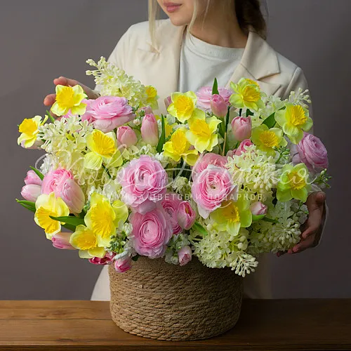 Букеты с РАНУНКУЛЮСАМИ Букет Ласковая весна