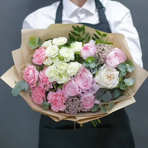 Букеты с РАНУНКУЛЮСАМИ Букет Теплые воспоминания